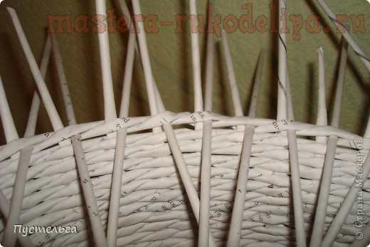 Мастер-класс по плетению из газет: Столик для вязания