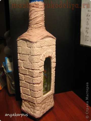 Мастер-класс по декорированию: Бутылка-крепость