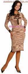 Схема вязания: Платье со вставками из брюггского кружева