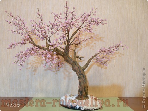 Дерево из бисера «Цветущая сакура»