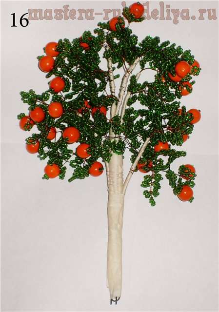 Мастер-класс по бисероплетению: Дерево из бисера -  Апельсин
