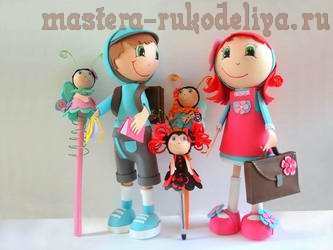 Видео мастер-класс по созданию куклы-фофучи: Кукла Школьница