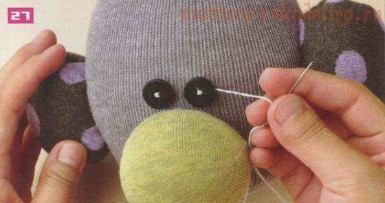 Мастер-класс по шитью игрушек из носков: Мартышка