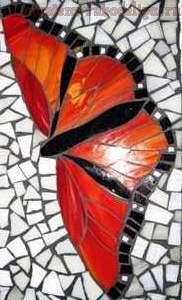 Мастер-класс по мозаике: Бабочка из стекла
