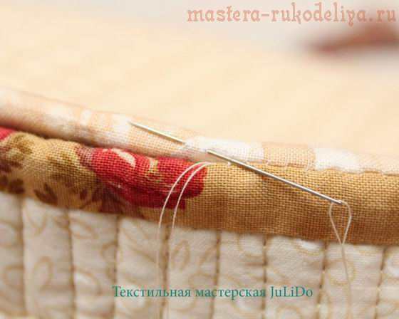 Мастер-класс по пэчворку: Текстильная корзинка с элементами трапунто