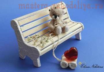 Мастер-класс: Мини-скамейка для игрушек