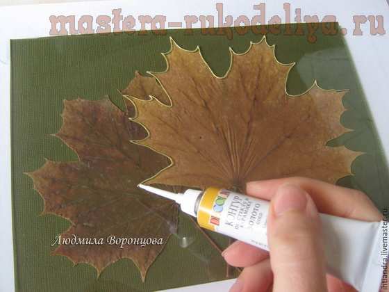 Мастер-класс по росписи Point to point: Панно с осенними листьями
