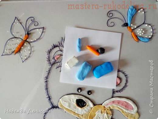 Мастер-класс по рисованию пластилином: Мишка с любимой игрушкой