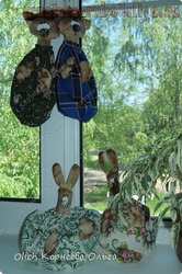 Мастер-класс по шитью для дома: Коты и зайцы-пакетницы