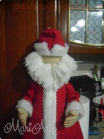 Мастер-класс по шитью игрушек: Шапка Деда Мороза