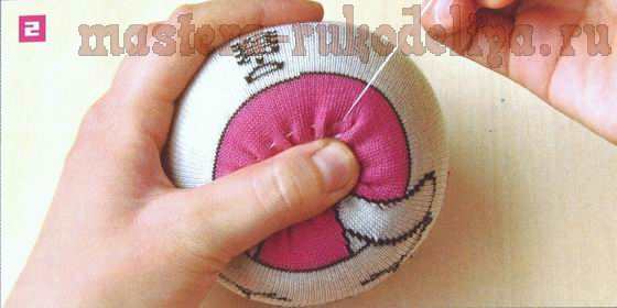 Мастер-класс по шитью игрушек из носков: Зайчик-шарик