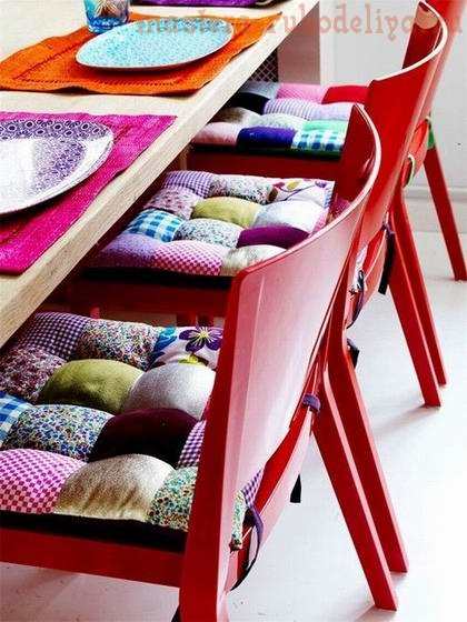 Подушки на стулья своими руками - интересная идея для домашнего декора!