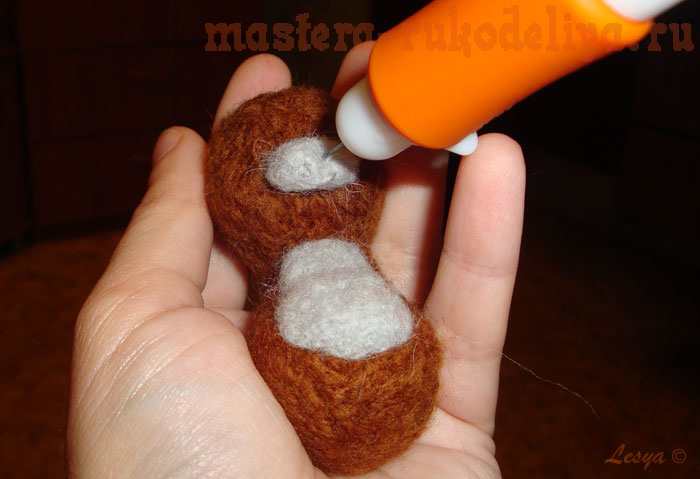 Мастер-класс по сухому валянию: Игрушка Новорожденный мишутка