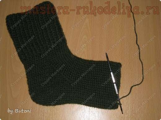 Мастер-класс по вязанию крючком: Вяжем носки11