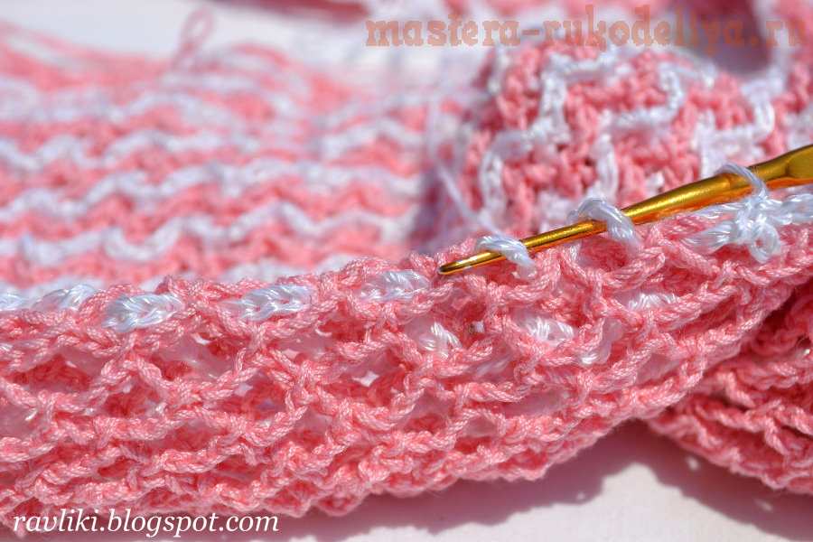 Вязание крючком: Розовая юбка 