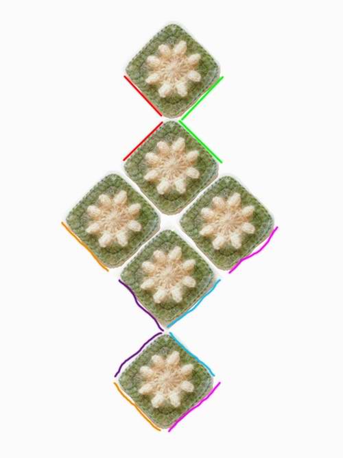 Вязание крючком: Тапочки из бабушкиных квадратов