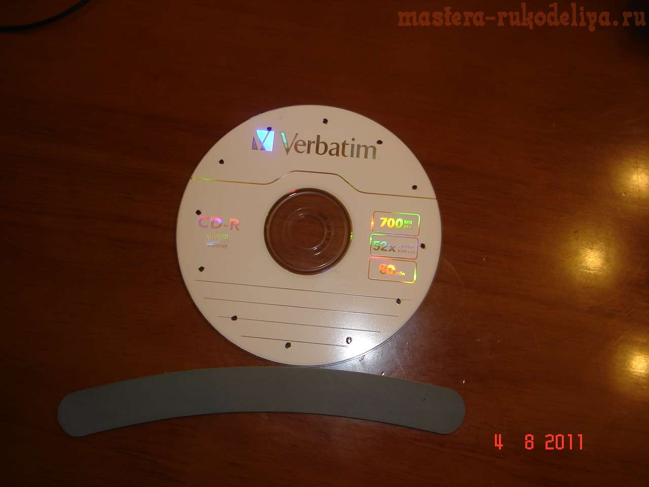 Изонить: Как вышить изонить на CD-диске. Схема 2