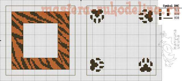 Схема для вышивки: Тигриная бискорню3