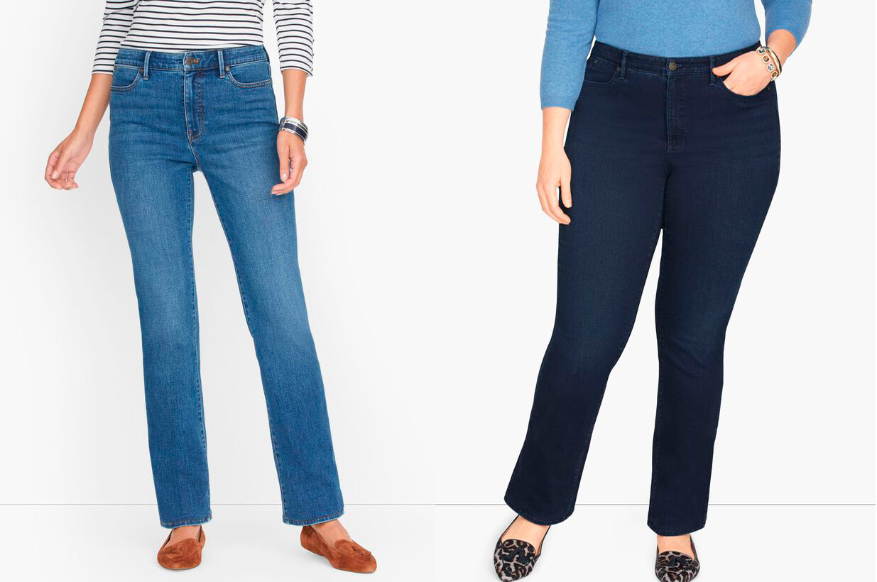 Облегающие джинсы с прямыми штанинами